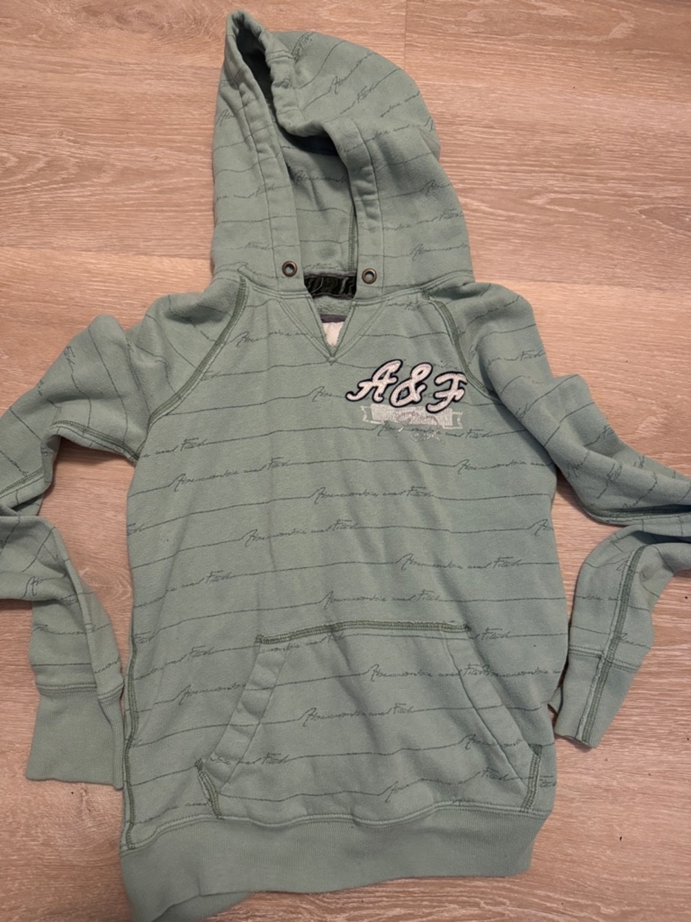 Abercrombie & Fitch Light Sage Green Hoodie Sweater
